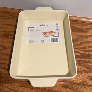 Crofton Cream Ceramic Baking Dish